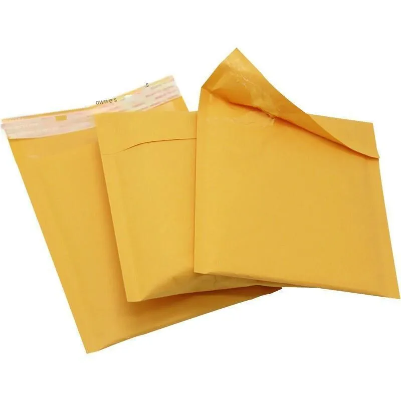 1500 Kraft Paper Self Sealing Bag, Composite Bubble Envelope, Foam Shockproof Yellow Express Bag 9*13 4cm