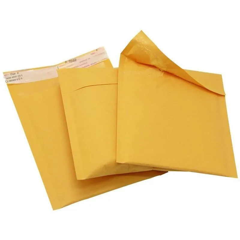 1500 Kraft Paper Self Sealing Bag, Composite Bubble Envelope, Foam Shockproof Yellow Express Bag 9*13 4cm