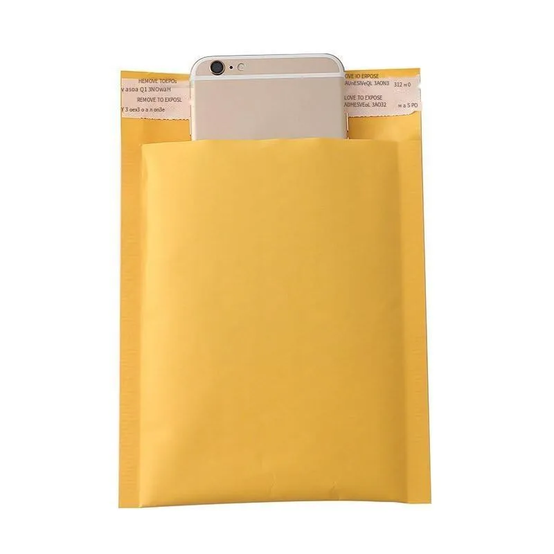1500 Kraft Paper Self Sealing Bag, Composite Bubble Envelope, Foam Shockproof Yellow Express Bag 9*13 4cm