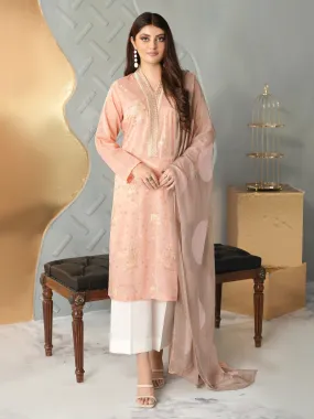 2 Piece Embroidered Jacquard Suit