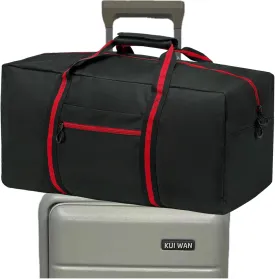 24.8  Travel Bag, Duffle Bag for Men Women, Large 60L Weekender Overnight Bag with Trolley Sleeve and Wet Pocket