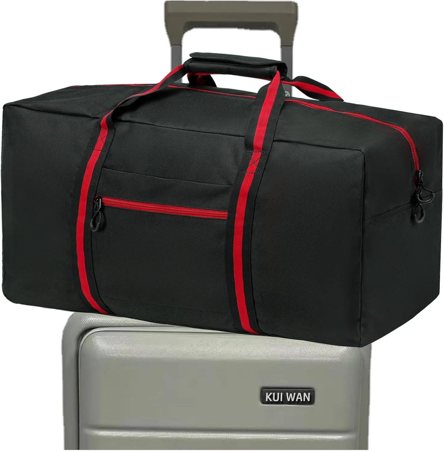 24.8  Travel Bag, Duffle Bag for Men Women, Large 60L Weekender Overnight Bag with Trolley Sleeve and Wet Pocket