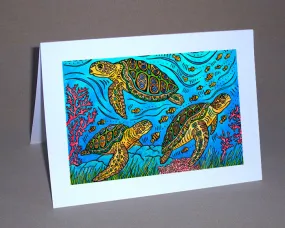 3 Loggerheads Notecard
