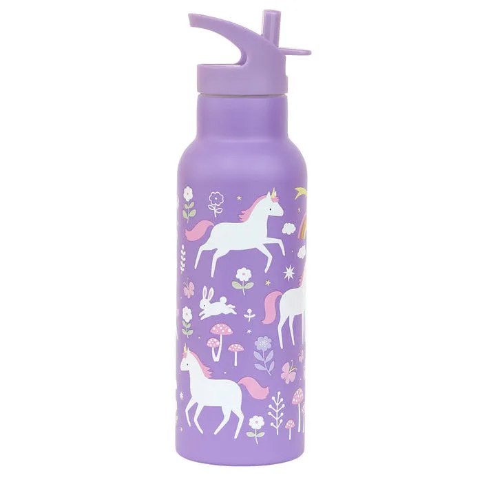 A Little Lovely Company XL Stainless Steel Drink Bottle: Unicorn Dreams