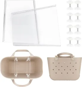 Acrylic Divider Tray Compatible with Simple Modern Bag (Extra Large Size), 2 Pack Beach Tote Organizer Insert, Accessories for Original Simple Modern Beach Bag