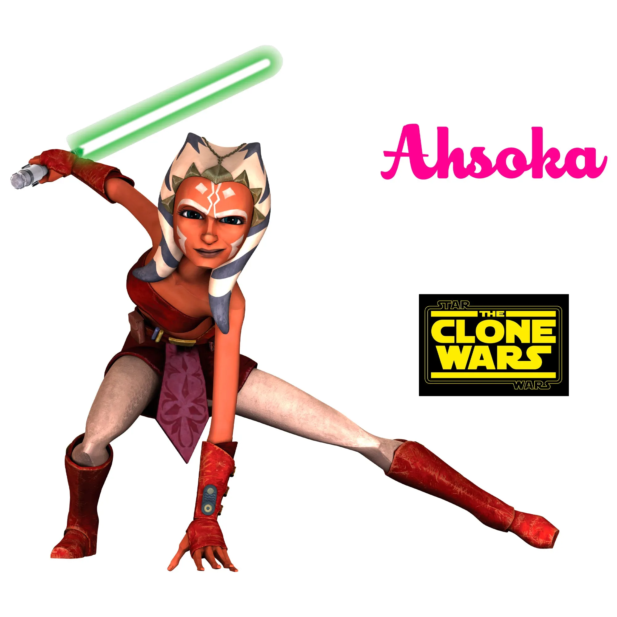 Ahsoka Tano - Star Wars: Clone Wars - Officially Licensed Removable Wall Decal