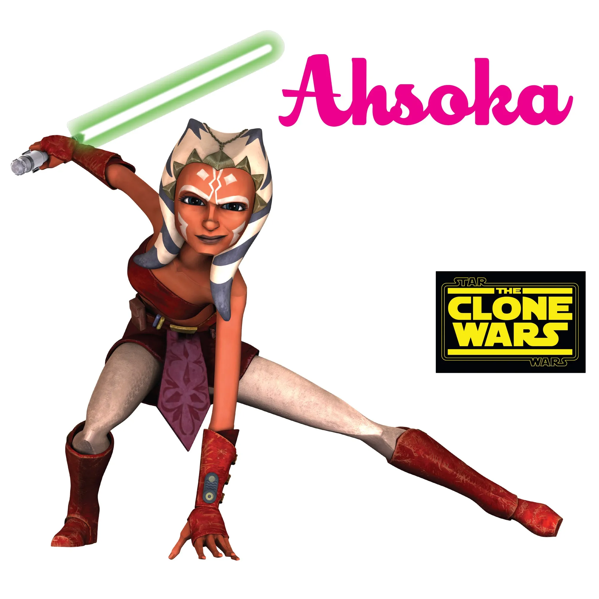 Ahsoka Tano - Star Wars: Clone Wars - Officially Licensed Removable Wall Decal