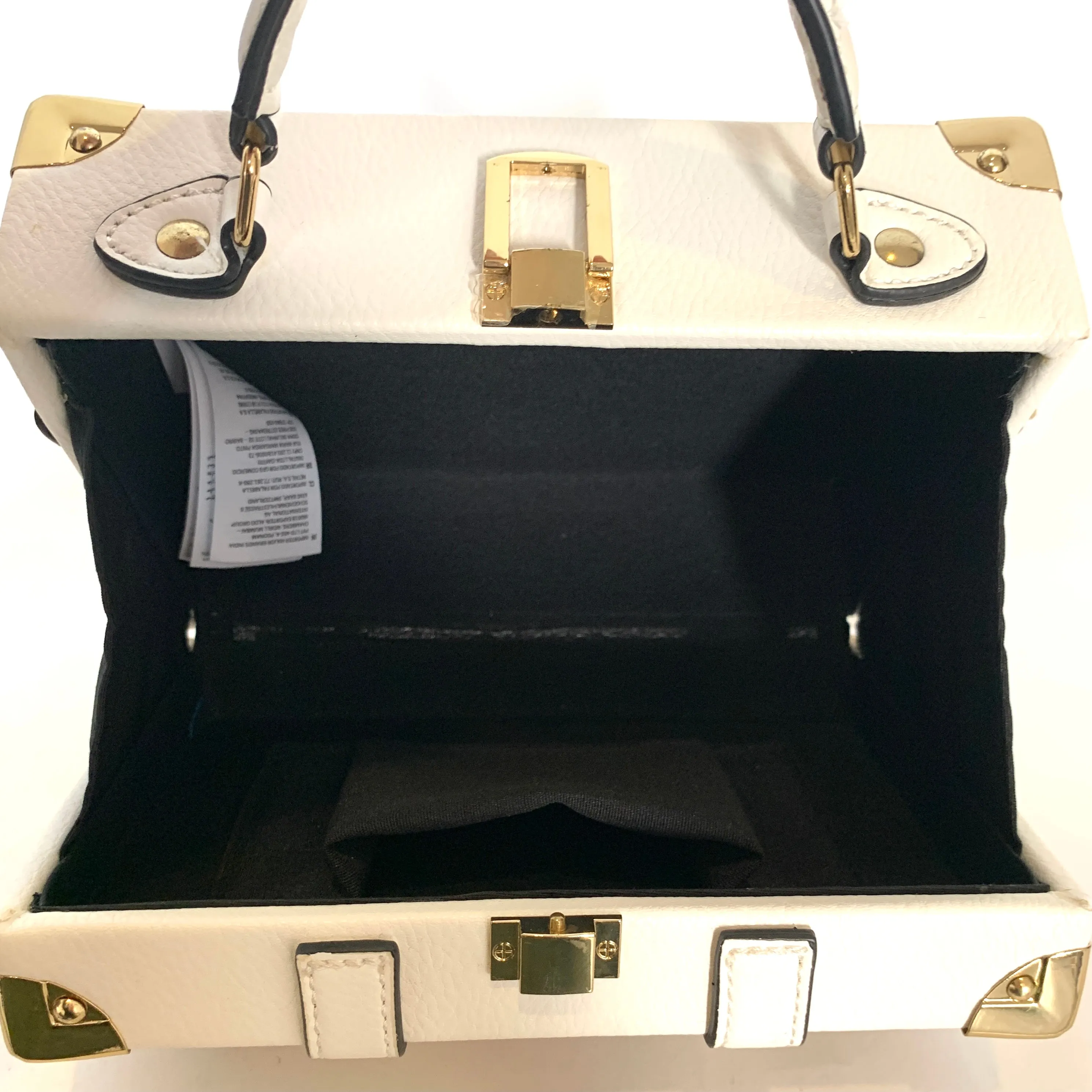 ALDO White & Beige Jute Box Bag | Gently Used |
