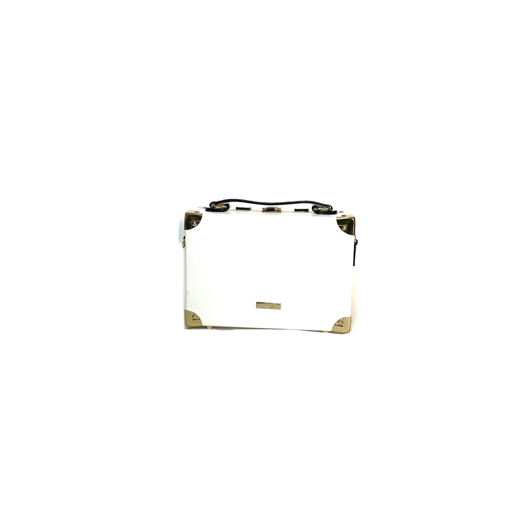 ALDO White & Beige Jute Box Bag | Gently Used |