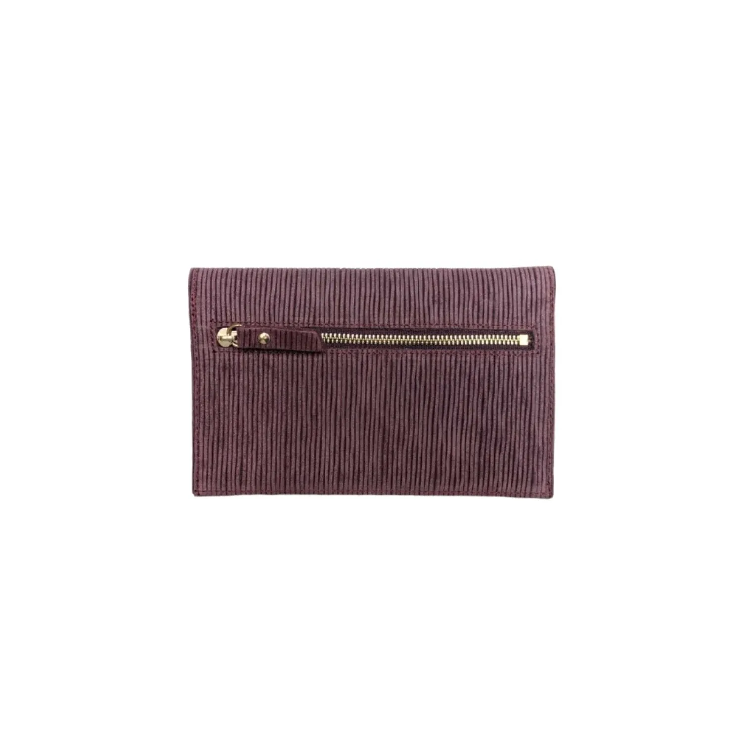 ANN KURZ Compact purse ruffle wine women