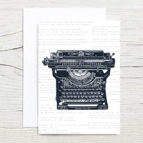 Antique Typewriter 5x7 Single Notecard