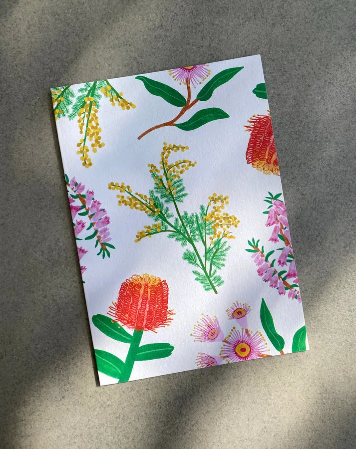 Australian Wildflowers Card