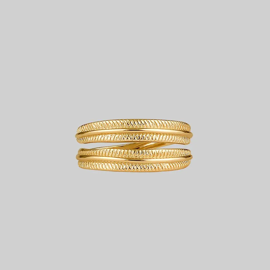 AWAKEN. Feather Wrap Gold Ring