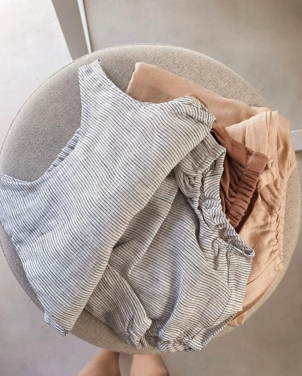 Baby Beach Stripe linen set
