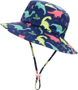 Baby Sun Hat Toddler Summer UPF 50  Sun Protection Baby Boy Girls Hats Beach Hats Wide Brim Adjustable Bucket Hat