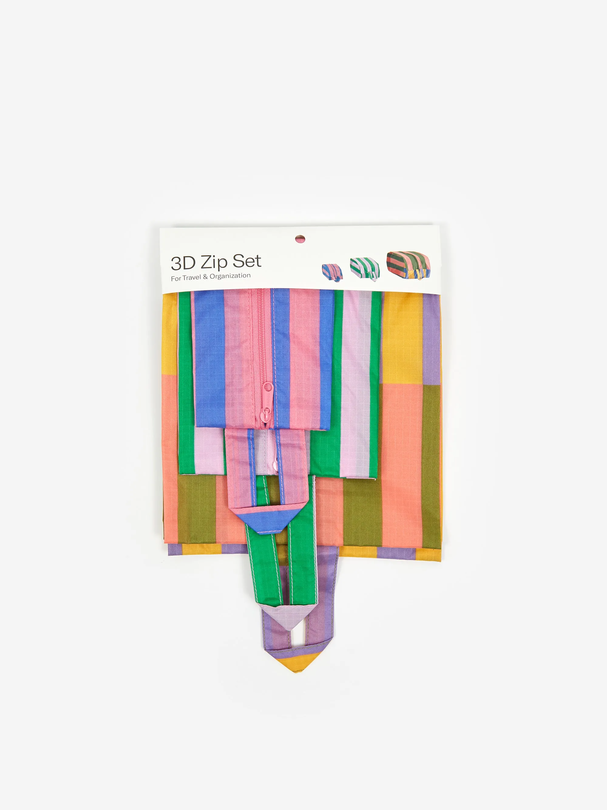BAGGU 3D Zip Set - Awning Stripes