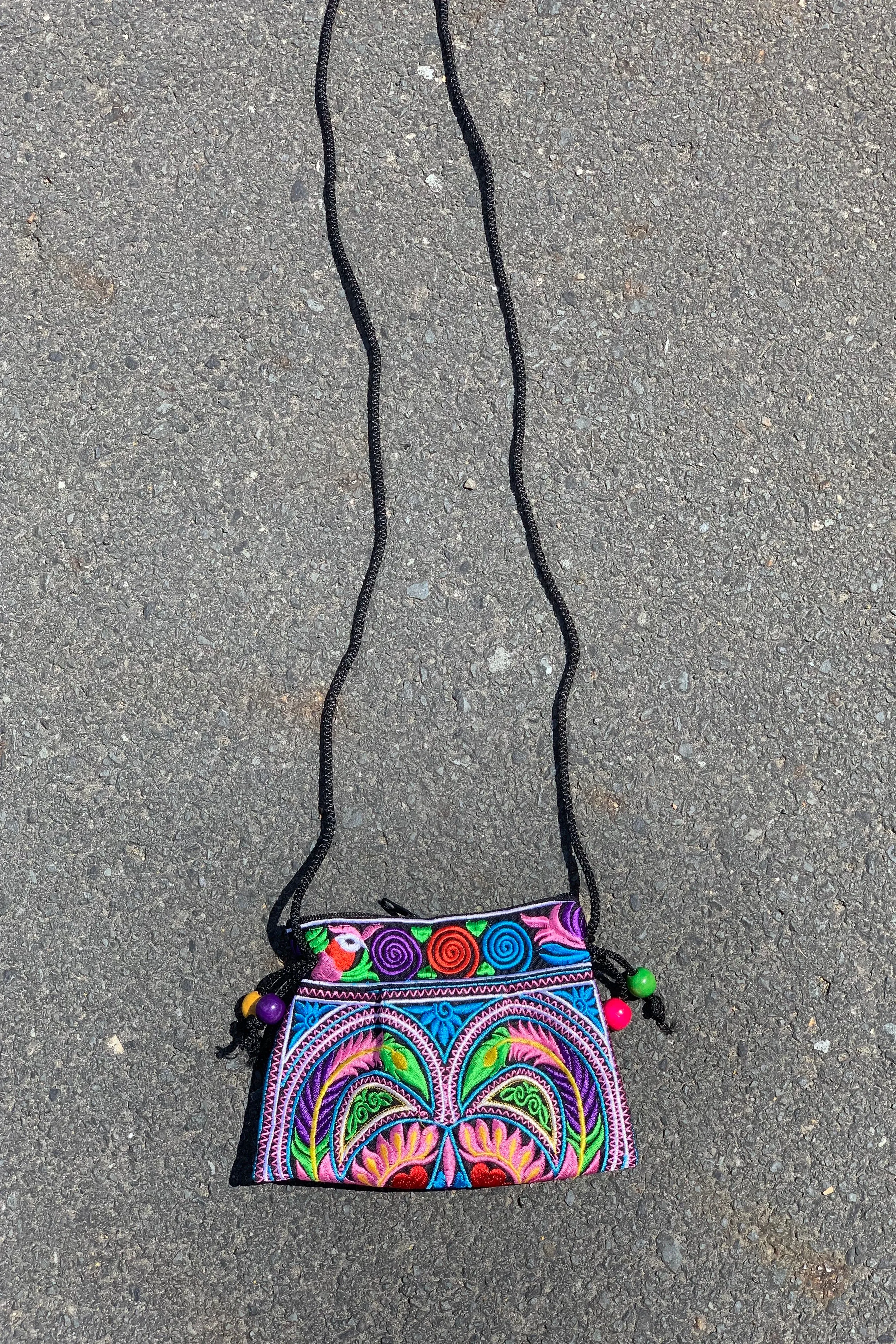 Beaded embroidered stash bag