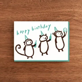 Beer And Ice Cream Toast Letterpress Birthday Card
