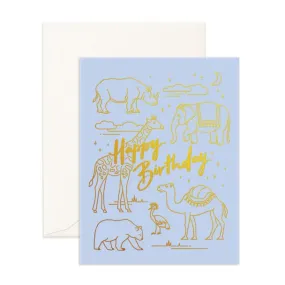 Birthday Animals Greeting Card
