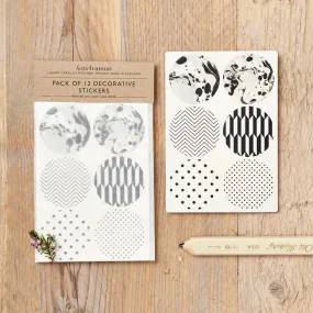 Black and White Pattern Stickers