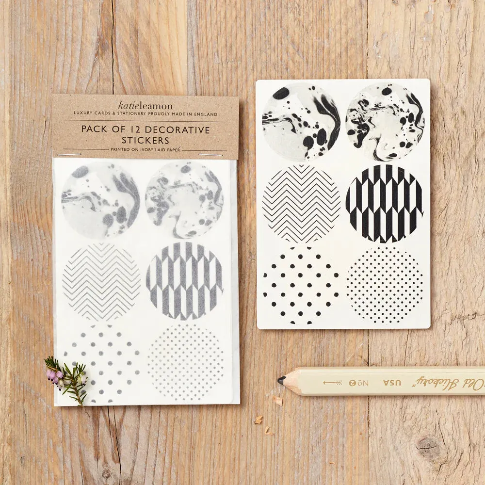 Black and White Pattern Stickers
