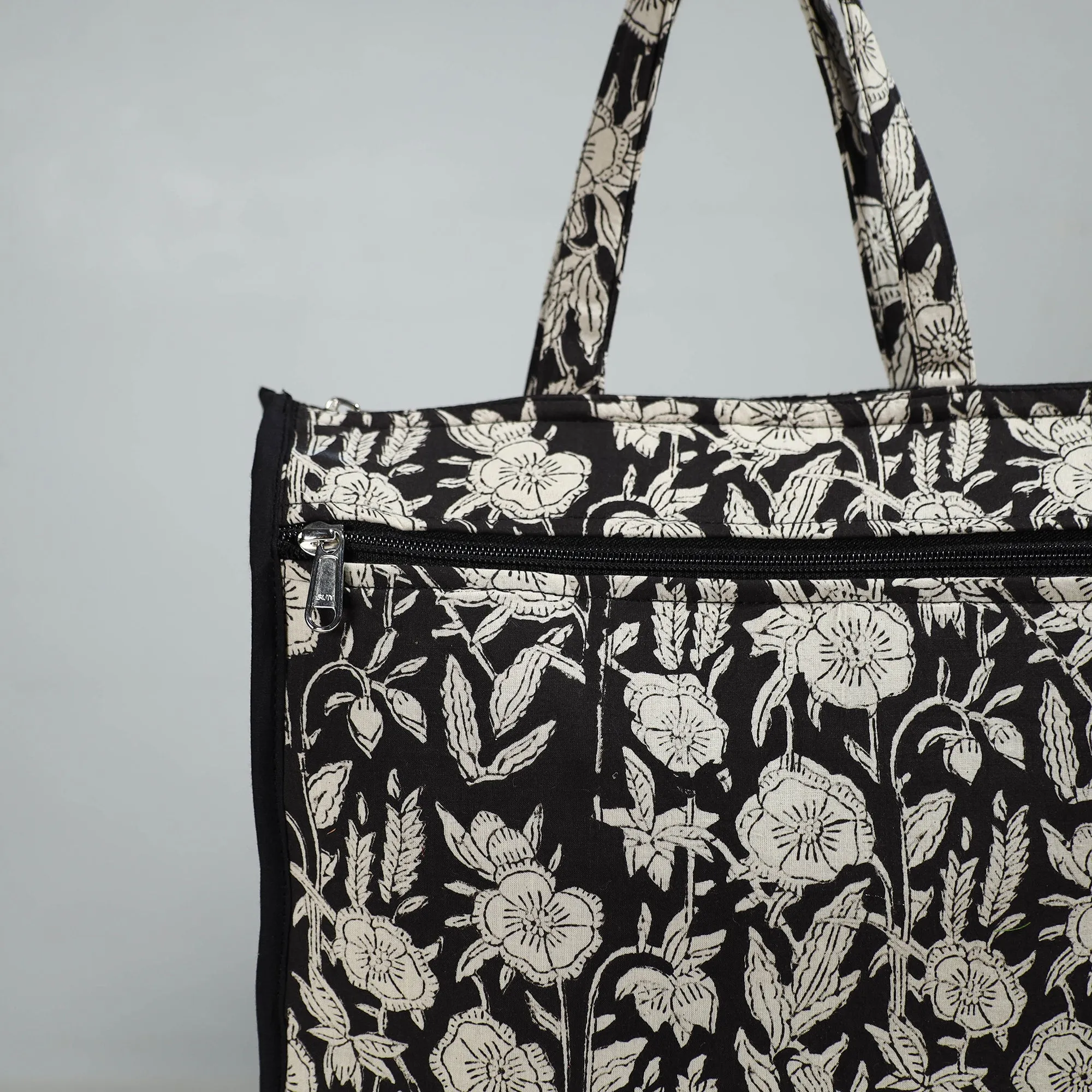 Black - Handcrafted Cotton Shopping Bag 03