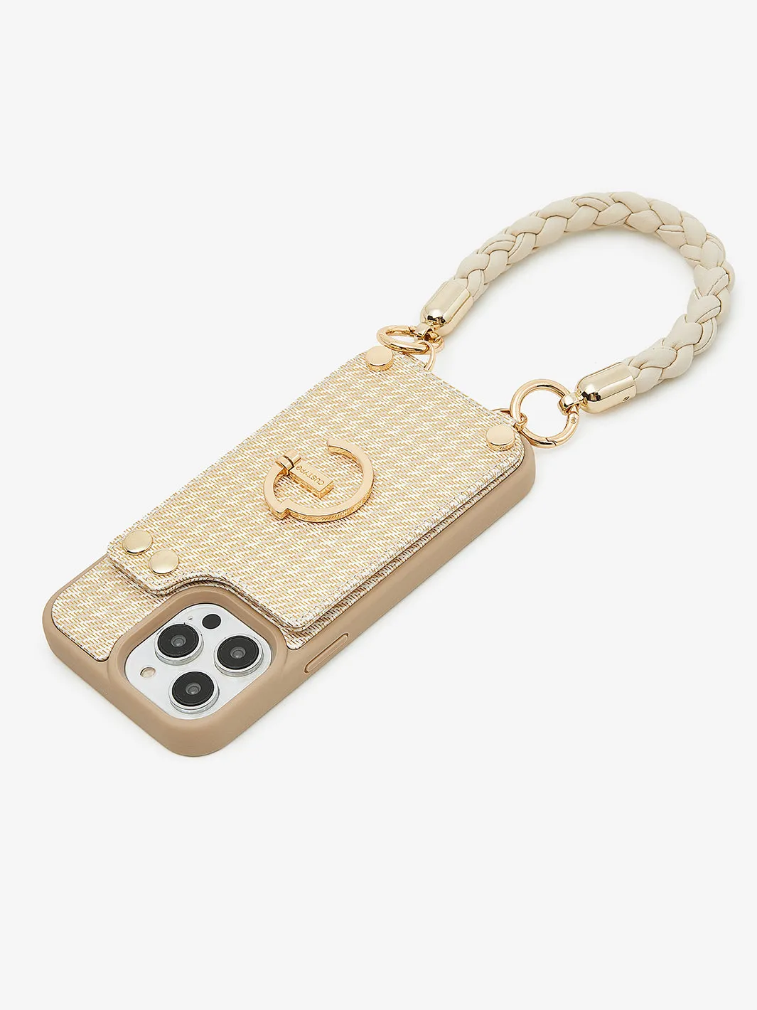 BraidTrend- Rope Style Strap Phone Case in Beige