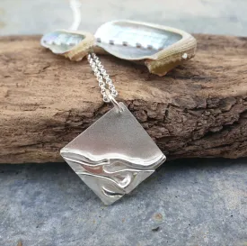 Coastal Shoreline Pendant - Sterling Silver