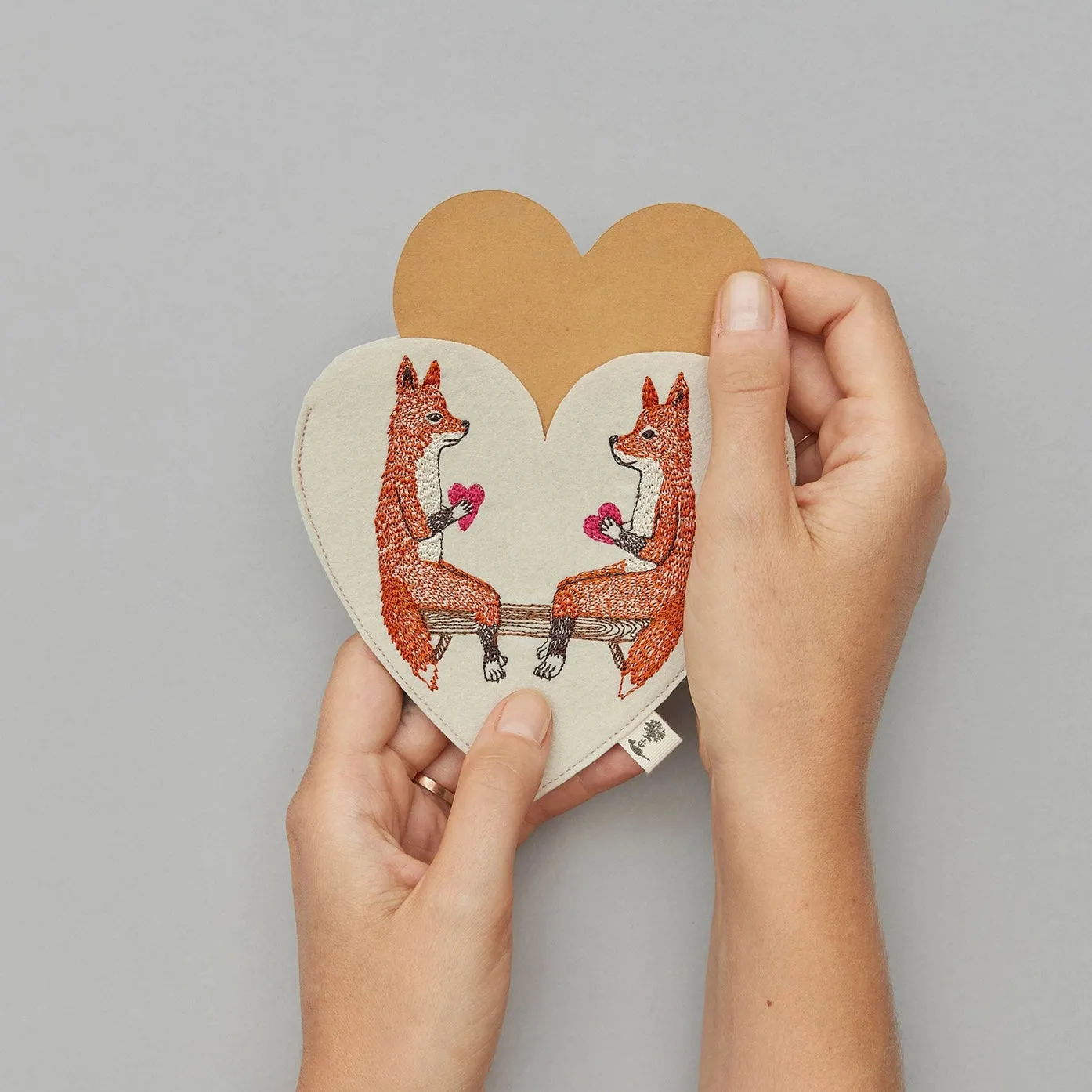Coral & Tusk Smitten Foxes Felt Envelope