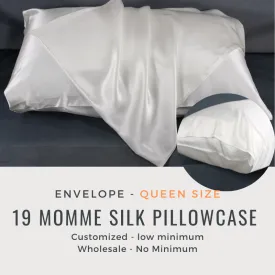 Custom Wholesale Silk Pillowcase 19 Momme Envelope Closure - Queen size