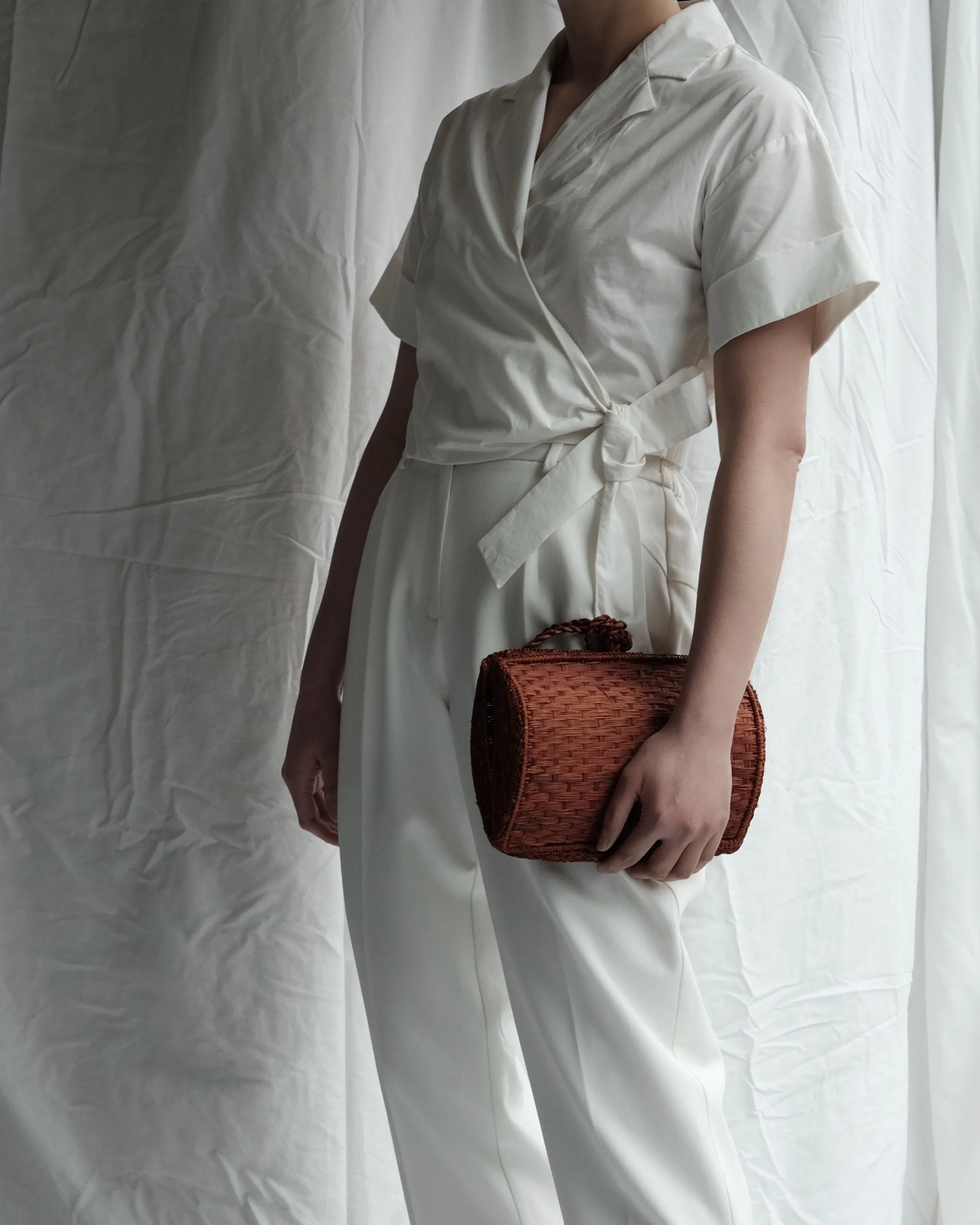 Cuzco Vaulted Straw Wristlet