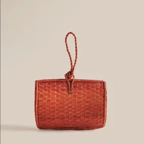 Cuzco Vaulted Straw Wristlet