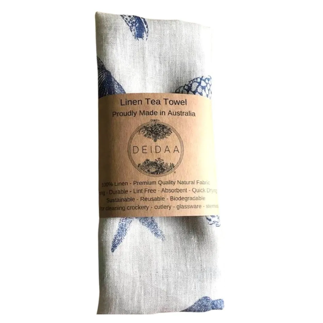 Deidaa Retro Printed Linen Tea Towel