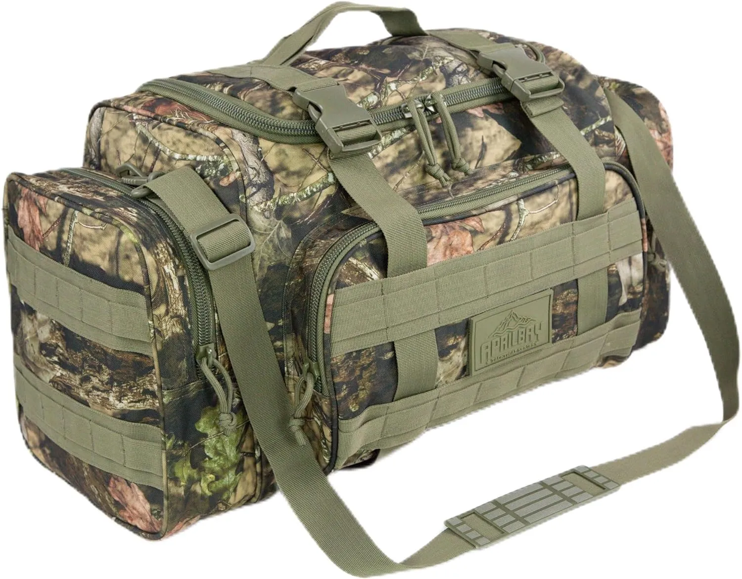 Duffel Bag  Heavy Duty Tactical Gym Bag for Men, Splashwater-Proof Weekender Travel Bag for Basketball, Football, Soccer, Hiking, and Hunting (Forest Tree Camo)