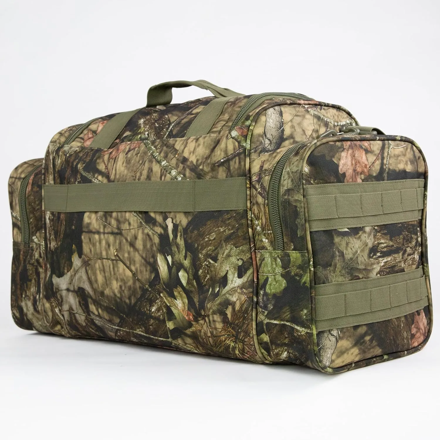 Duffel Bag  Heavy Duty Tactical Gym Bag for Men, Splashwater-Proof Weekender Travel Bag for Basketball, Football, Soccer, Hiking, and Hunting (Forest Tree Camo)