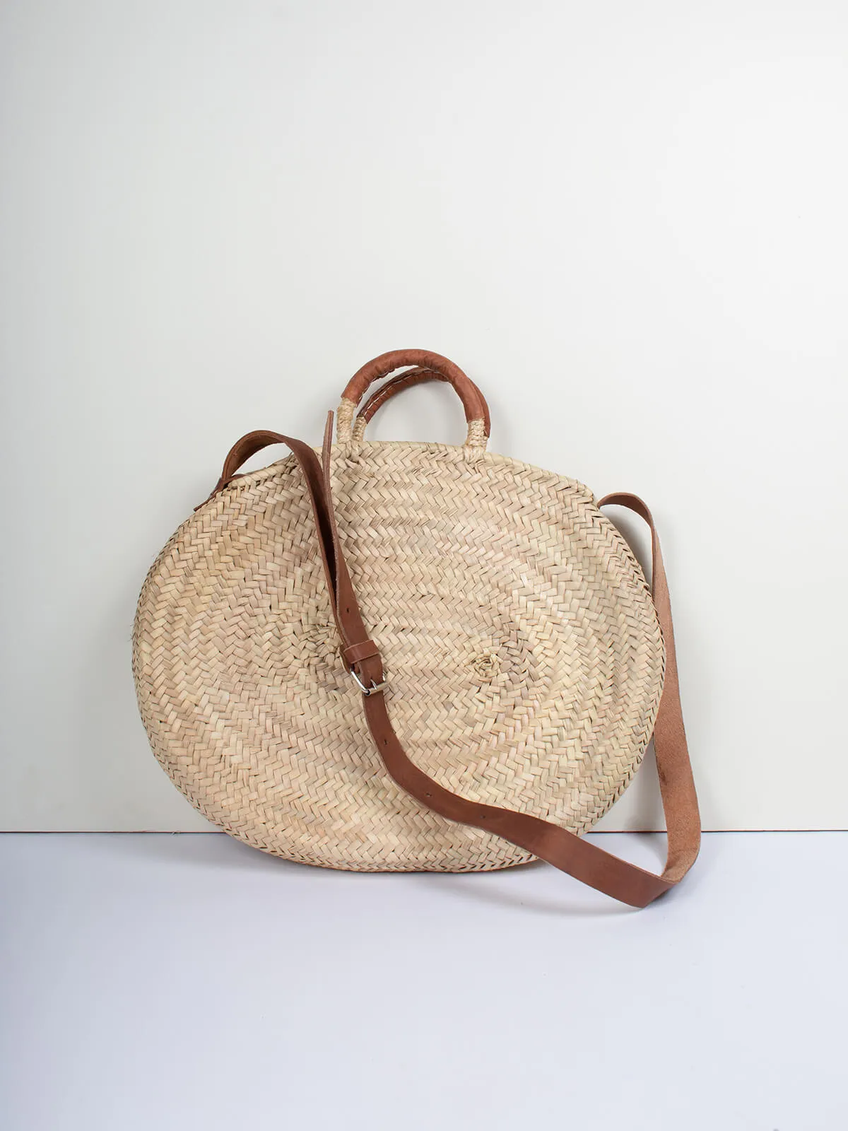 Dylan Crossbody Basket Bag, Tan