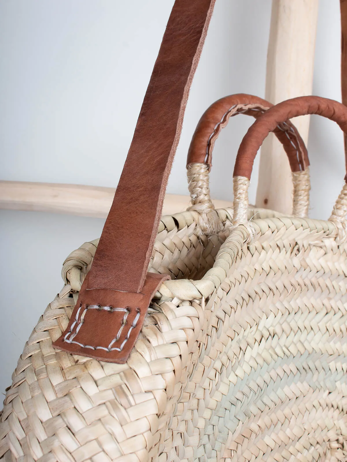 Dylan Crossbody Basket Bag, Tan