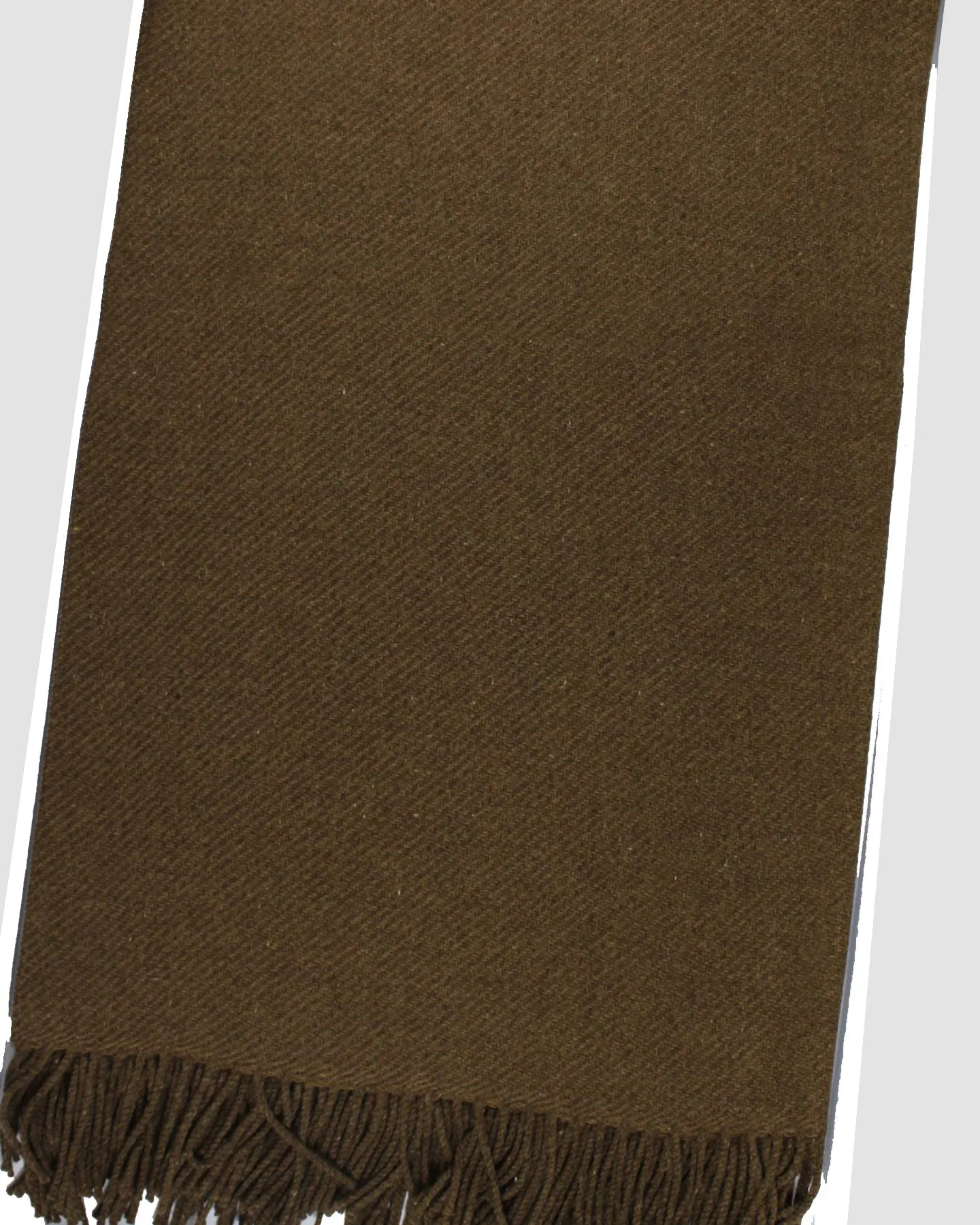 Ermenegildo Zegna Wool Cashmere Throw Blanket Brown - SALE