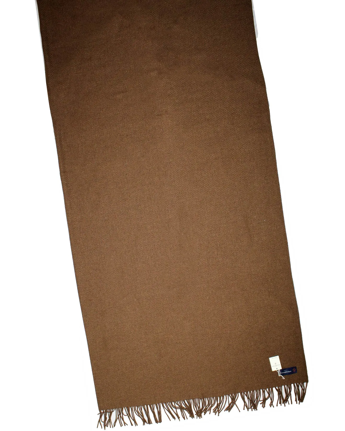 Ermenegildo Zegna Wool Cashmere Throw Blanket Brown - SALE