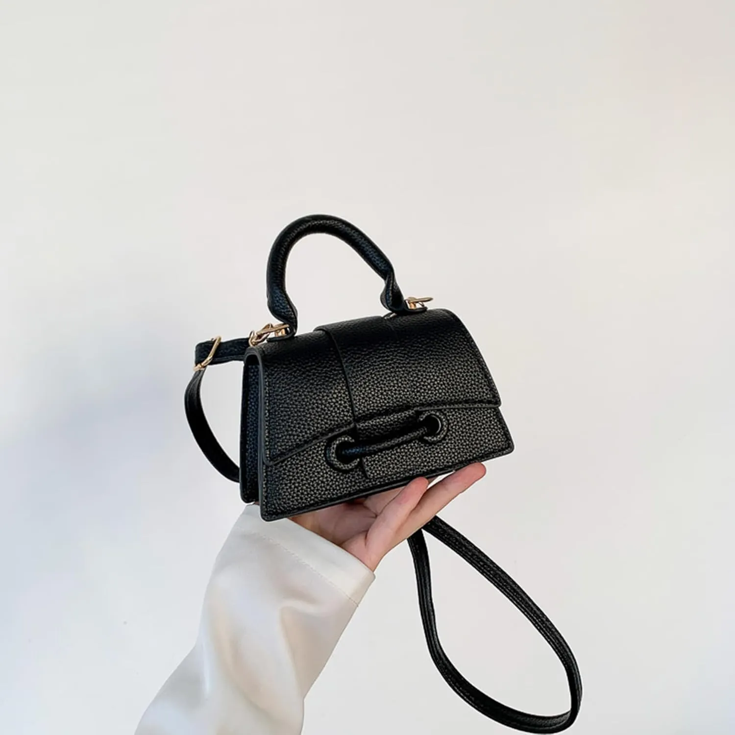 FALETO Mini Purses for Women Cute Top Handle Crossbody Bag Stylish Tiny Clutch Handbag with Strap