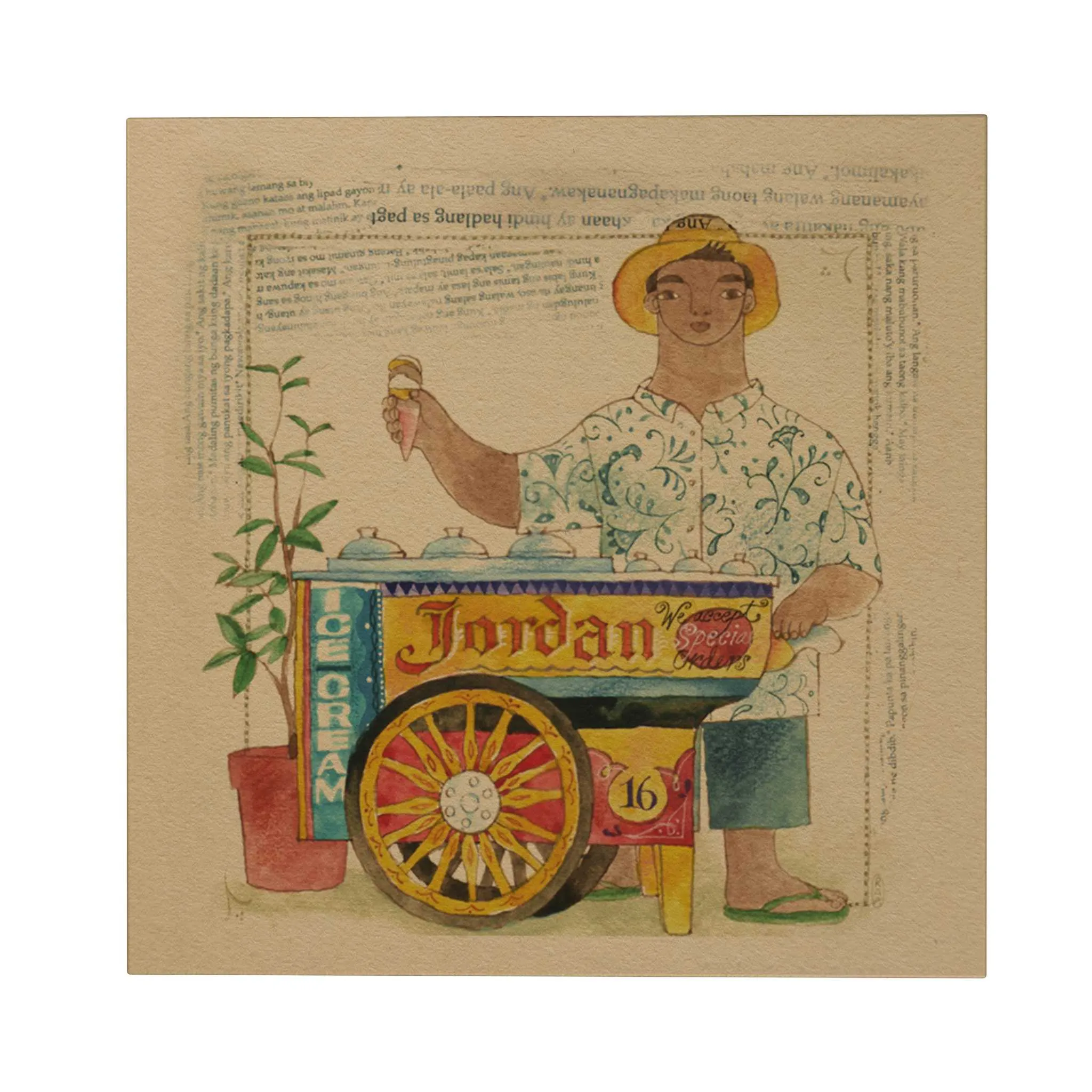 Filipiniana Square Greeting Card [CLEARANCE]