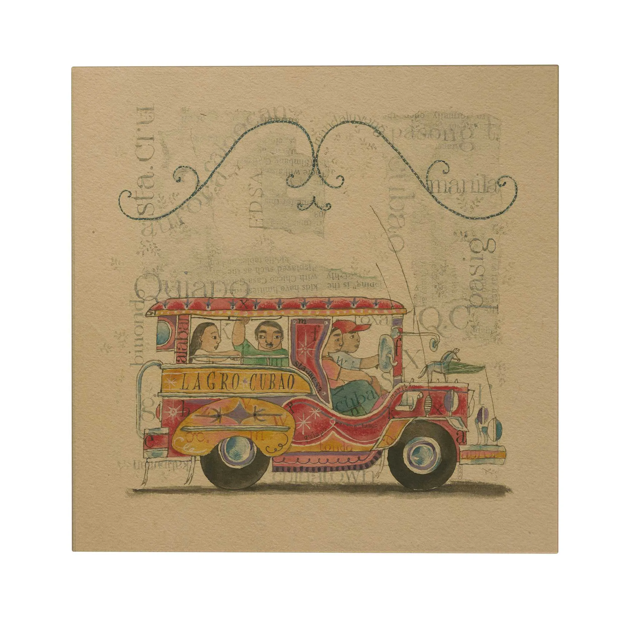 Filipiniana Square Greeting Card [CLEARANCE]