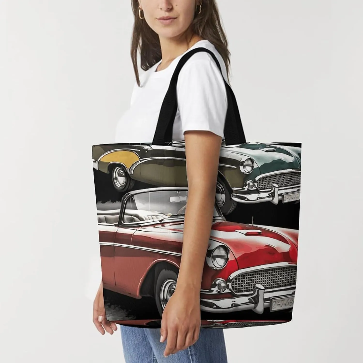 Flamingo Love Flowers Tote Bag for Women Reusable Grocery Shoulder Bag Shopping Bags for Travel, Groceries