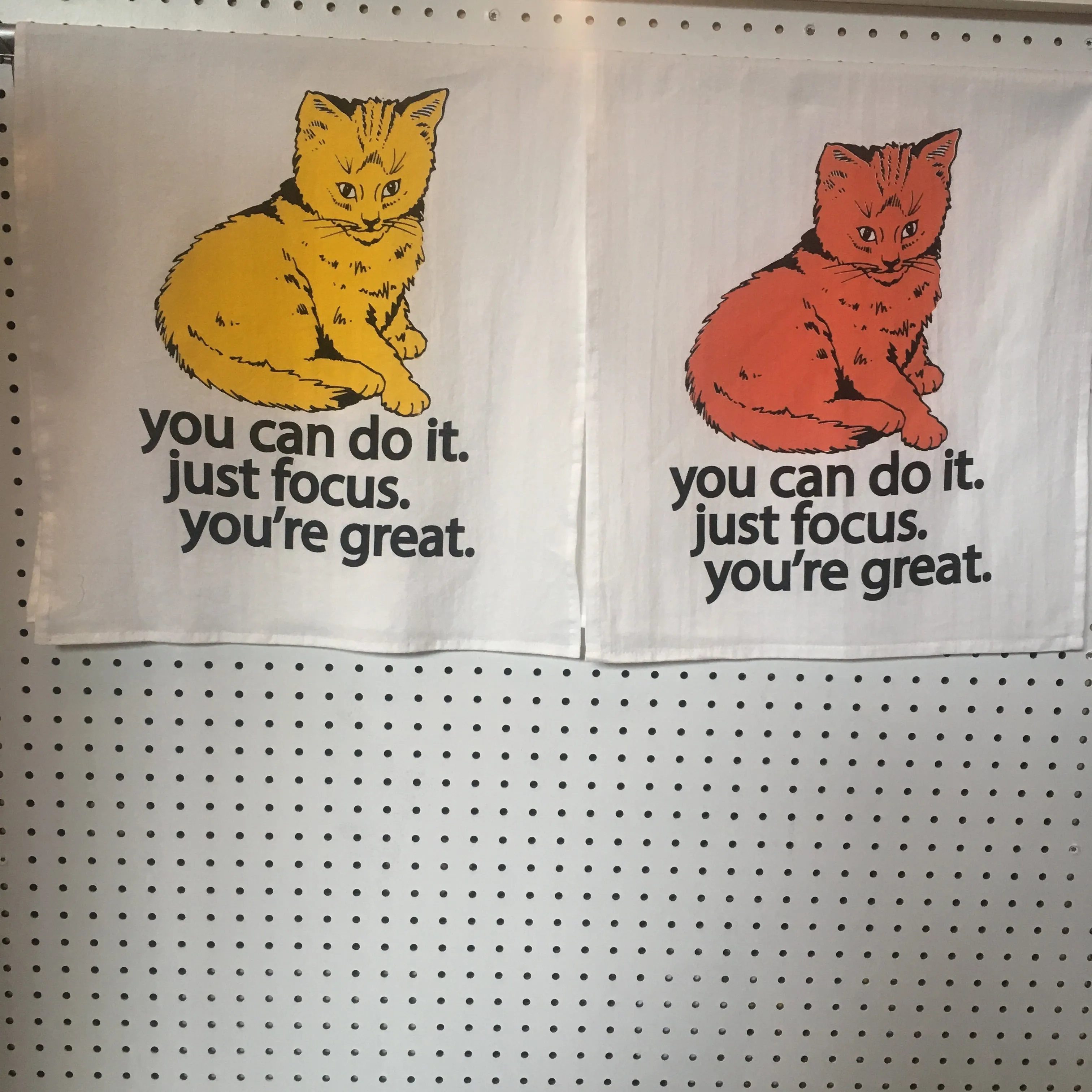 Focus Cat Kitchen Towel - Golden Yellow