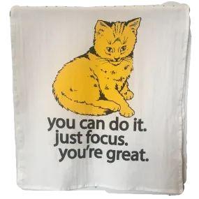 Focus Cat Kitchen Towel - Golden Yellow