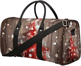 Foldable Travel Bag Christmas Tree Snowflake Lightweight Carry On Bags for Airplanes Waterproof Travel Duffle Bag For Gym Weekend Overnight