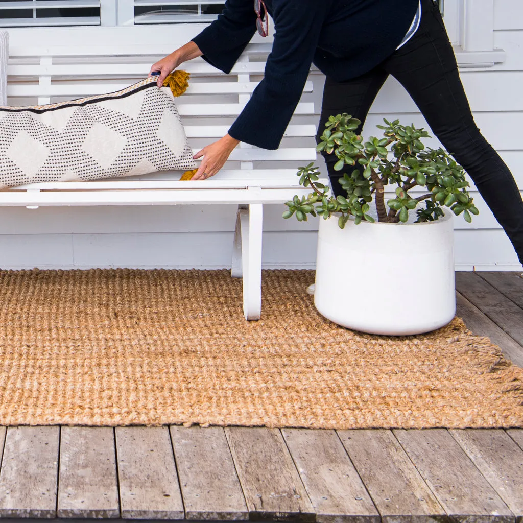 Fringed Natural Jute
