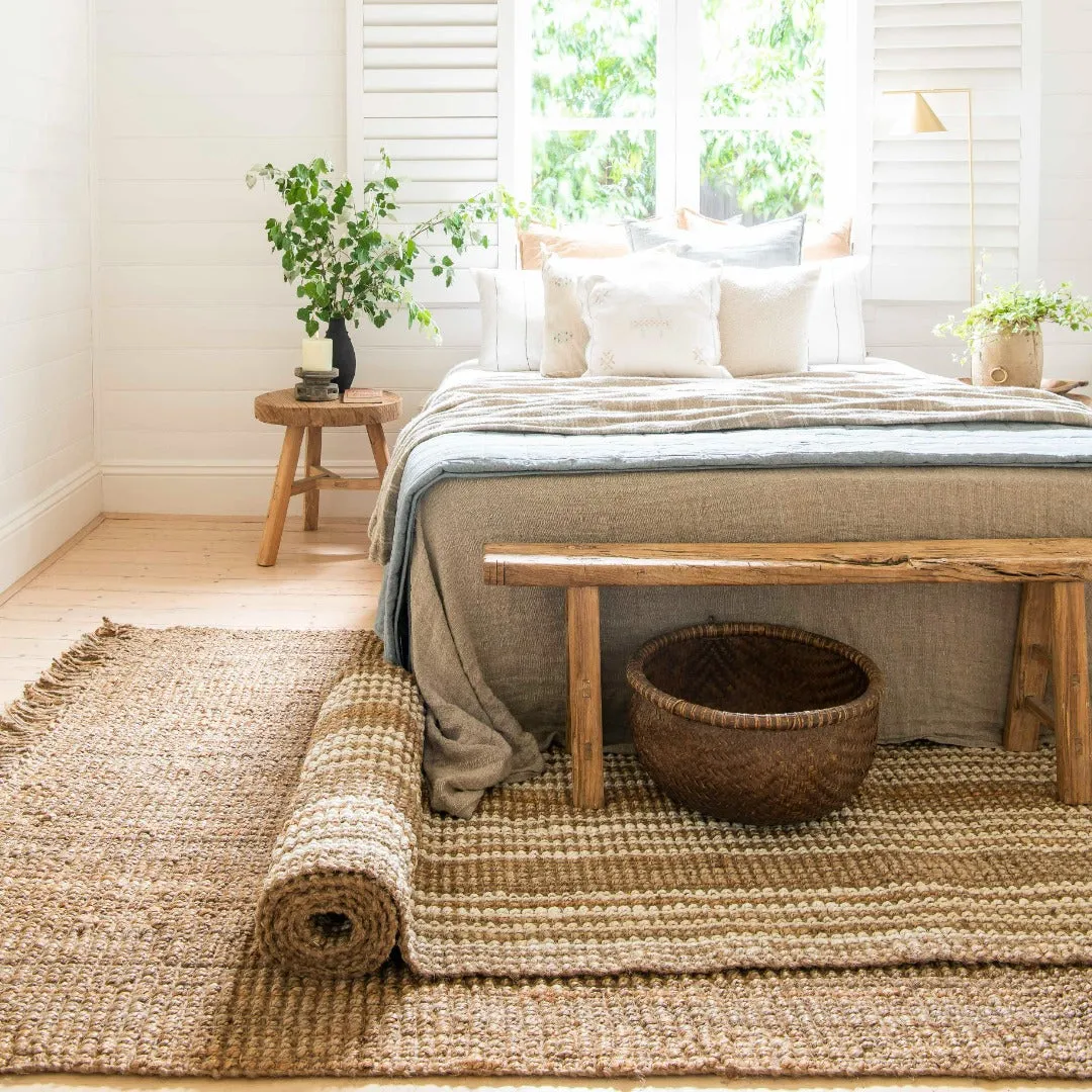 Fringed Natural Jute