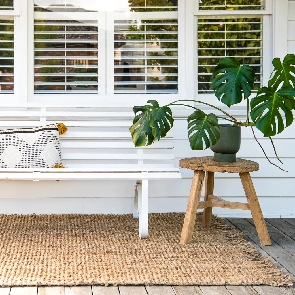 Fringed Natural Jute