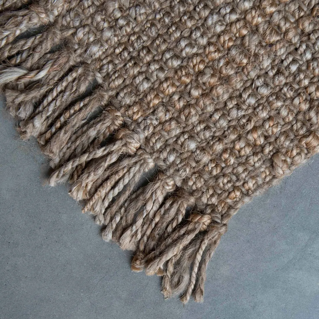 Fringed Natural Jute